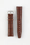 RIOS1931 DALLAS Alligator-Embossed Leather Watch Strap in MAHOGANY