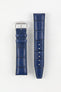 RIOS1931 DALLAS Alligator-Embossed Leather Watch Strap in NAVY BLUE