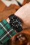 RIOS1931 DERBY Genuine Vintage Leather Watch Strap in BLACK