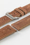 RIOS1931 DERBY Genuine Vintage Leather Watch Strap in MAHOGANY