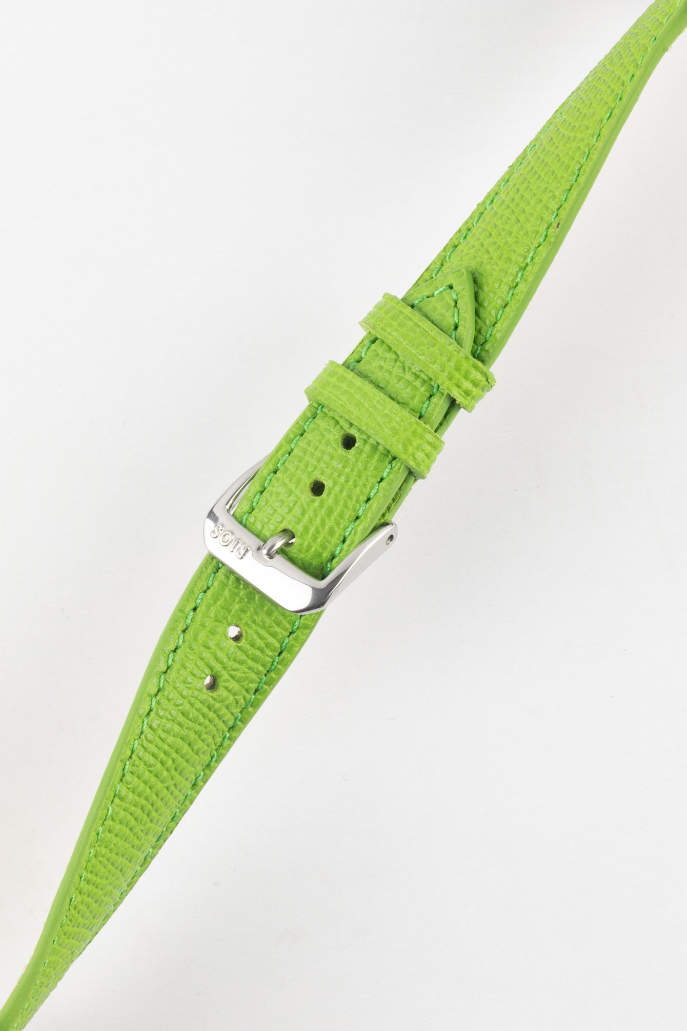 RIOS1931 FRENCH Leather Watch Strap in APPLE GREEN