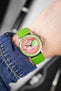 RIOS1931 FRENCH Leather Watch Strap in APPLE GREEN