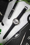 RIOS1931 FRENCH Leather Watch Strap in BLACK