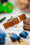 RIOS1931 FRENCH Leather Watch Strap in HONEY
