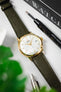 RIOS1931 FRENCH Leather Watch Strap in OLIVE DRAB