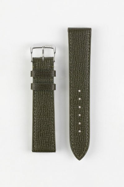 RIOS1931 FRENCH Leather Watch Strap in OLIVE DRAB