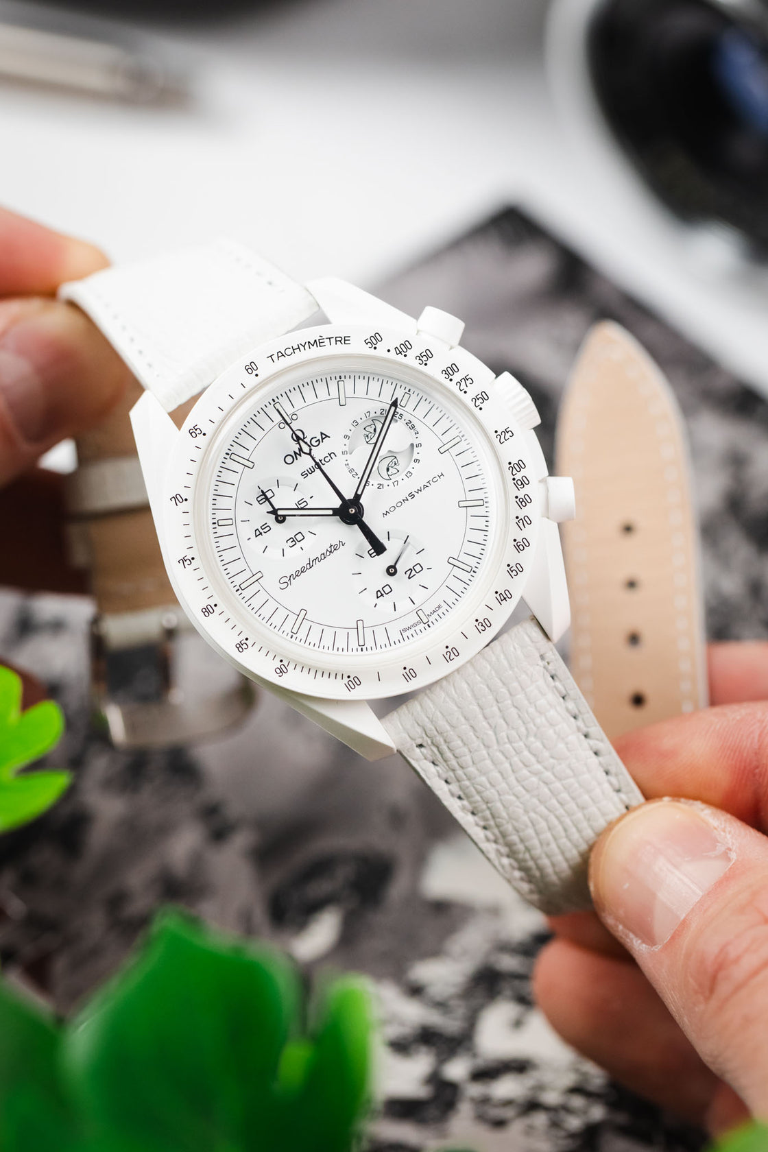 RIOS1931 FRENCH Leather Watch Strap in WHITE – Watch Obsession