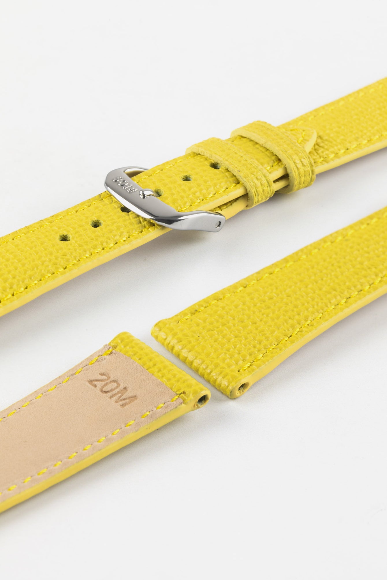 RIOS1931 FRENCH Leather Watch Strap in YELLOW
