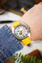 RIOS1931 FRENCH Leather Watch Strap in YELLOW