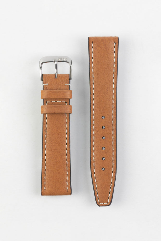 RIOS1931 HAVANA Genuine Pigskin Leather Watch Strap in COGNAC