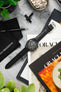 RIOS1931 MAISON Genuine Ostrich Leather Watch Strap in BLACK