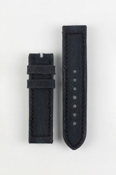 RIOS1931 MARYLAND Genuine Vintage Canvas Watch Strap in BLACK