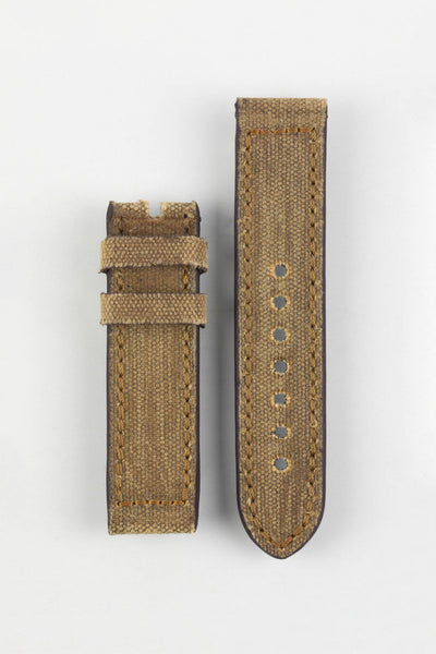 RIOS1931 MARYLAND Genuine Vintage Canvas Watch Strap in COGNAC