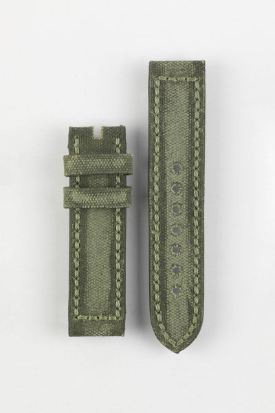 RIOS1931 MARYLAND Genuine Vintage Canvas Watch Strap in OLIVE DRAB