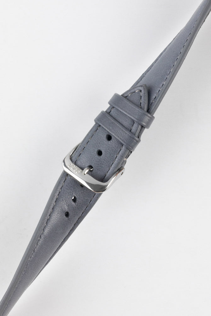 Image of RIOS1931 Merino Leather Watch Strap twisted to show its flexibility and durability