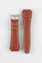 RIOS1931 NATURE Genuine Buffalo Leather Watch Strap in COGNAC