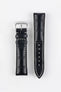 RIOS1931 NEW ORLEANS Alligator-Embossed Leather Watch Strap in BLACK