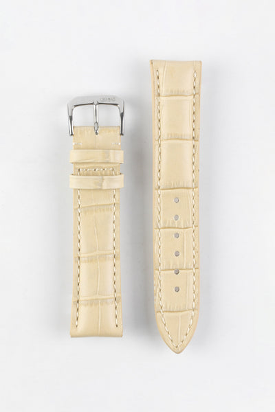 RIOS1931 NEW ORLEANS Alligator-Embossed Leather Watch Strap in SAND