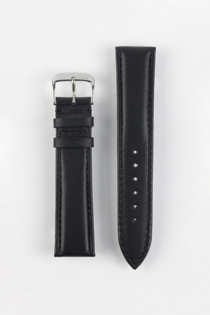 RIOS1931 OFF SHORE Hydrophobic Leather Watch Strap in BLACK