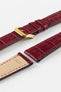 RIOS1931 ORLANDO Alligator-Embossed Leather Watch Strap in BURGUNDY