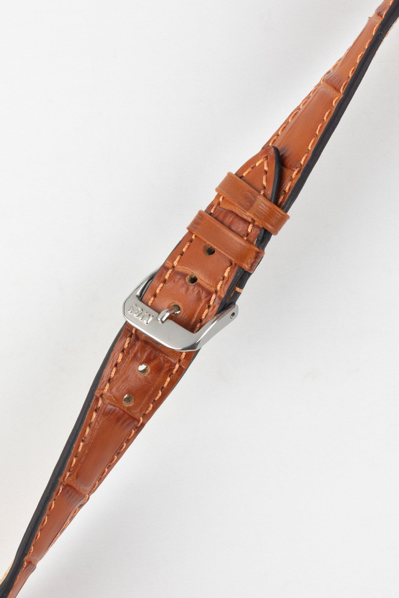 RIOS1931 ORLANDO Alligator-Embossed Leather Watch Strap in COGNAC