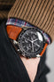 RIOS1931 ORLANDO Alligator-Embossed Leather Watch Strap in COGNAC