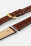 RIOS1931 ORLANDO Alligator-Embossed Leather Watch Strap in MAHOGANY