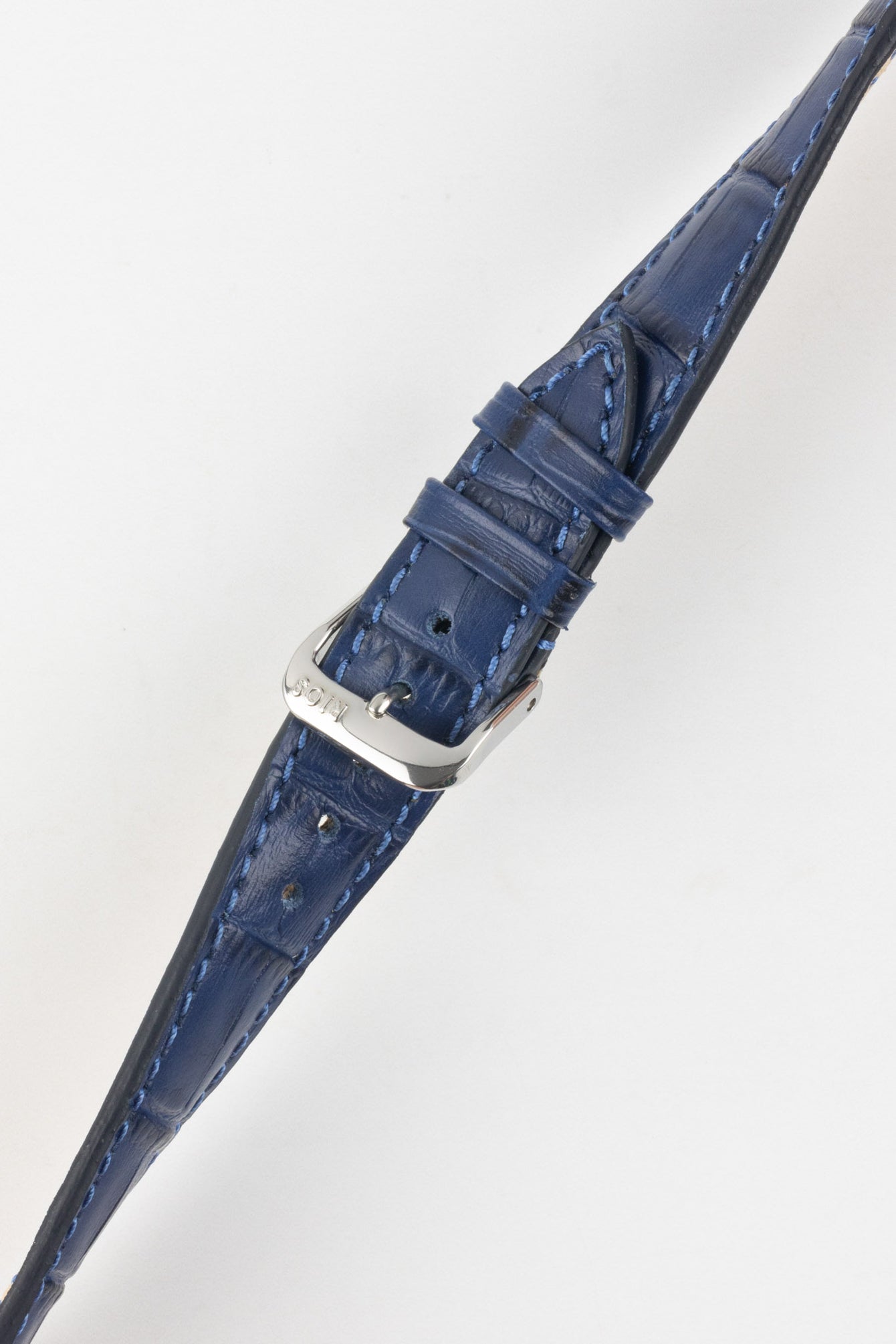 RIOS1931 ORLANDO Alligator-Embossed Leather Watch Strap in NAVY BLUE