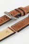 RIOS1931 OXFORD Flat-Padded Vintage Leather Watch Strap in COGNAC