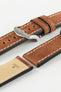 RIOS1931 OXFORD Flat-Padded Vintage Leather Watch Strap in COGNAC