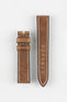 RIOS1931 OXFORD Flat-Padded Vintage Leather Watch Strap in MAHOGANY