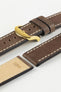 RIOS1931 OXFORD Flat-Padded Vintage Leather Watch Strap in MOCHA