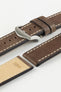 RIOS1931 OXFORD Flat-Padded Vintage Leather Watch Strap in MOCHA