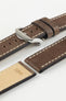 RIOS1931 OXFORD Flat-Padded Vintage Leather Watch Strap in MOCHA