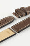 RIOS1931 OXFORD Flat-Padded Vintage Leather Watch Strap in MOCHA