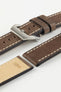 RIOS1931 OXFORD Flat-Padded Vintage Leather Watch Strap in MOCHA