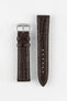 RIOS1931 PRESTIGE Genuine Alligator Flank Watch Strap in MOCHA