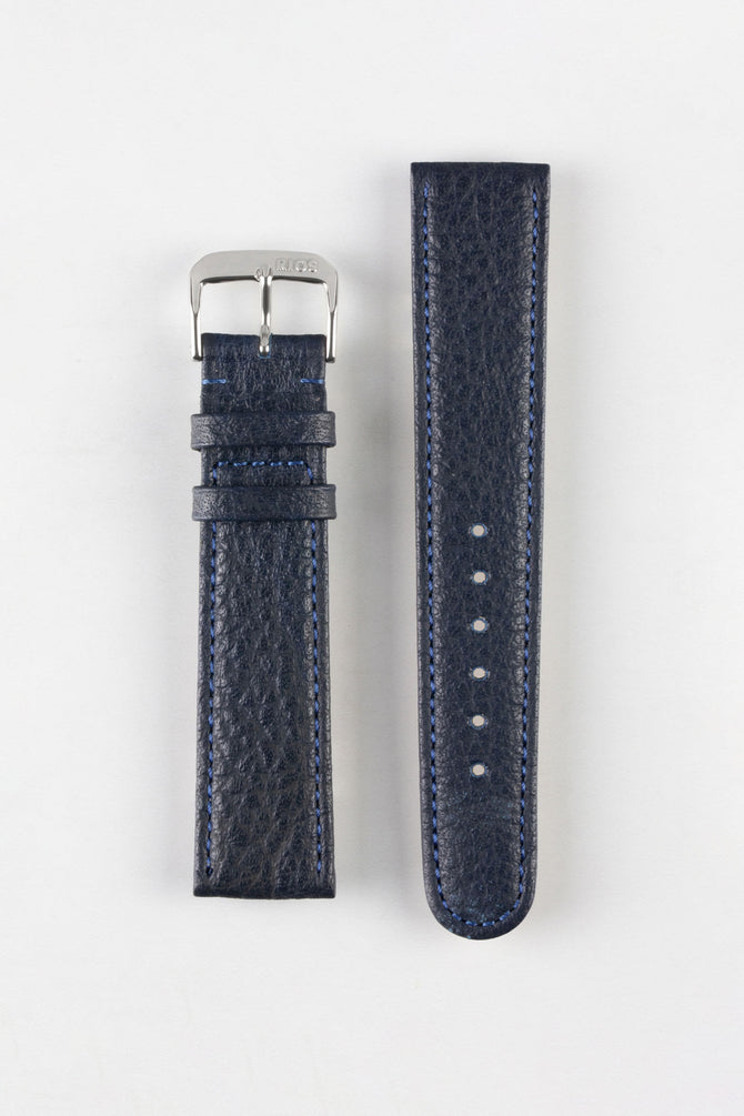 RIOS1931 TEXAS Genuine Buffalo Leather Watch Strap in OCEAN BLUE