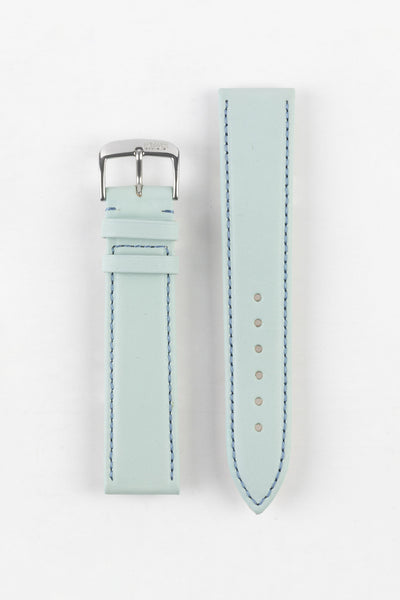 RIOS1931 TOSCANA Square-Padded Calfskin Leather Watch Strap in ICE BLUE