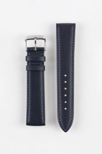 RIOS1931 TOSCANA Square-Padded Calfskin Leather Watch Strap in OCEAN BLUE