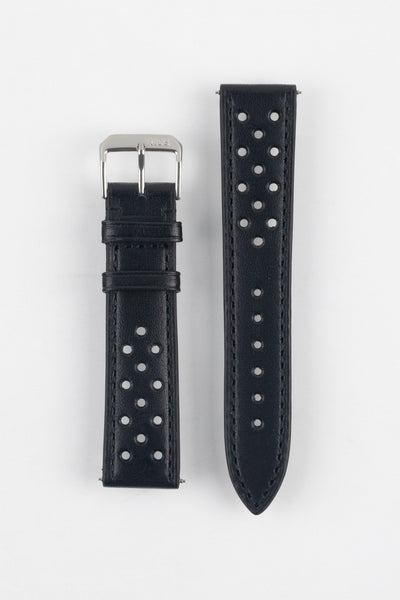 RIOS1931 UFA Perforated Watch Strap in BLACK