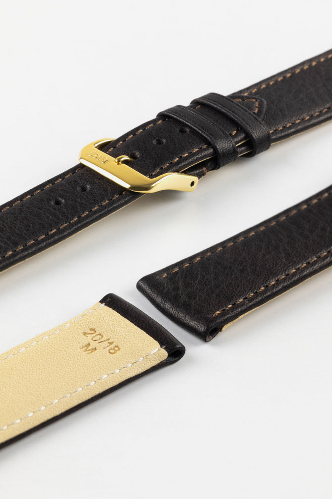 Image showing underside and gold pin buckle of RIOS 1931 Waging strap