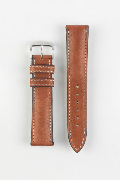 RIOS1931 WEILHEIM Organic Leather Watch Strap in COGNAC