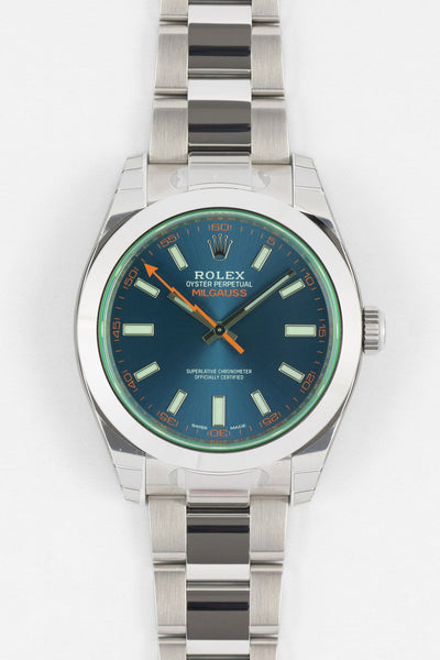 rolex milgauss green sapphire 