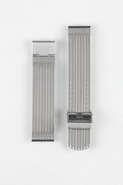 Staib SOC 2908 Stainless Steel Milanaise Mesh 'Groove' Watch Bracelet - POLISHED SILVER