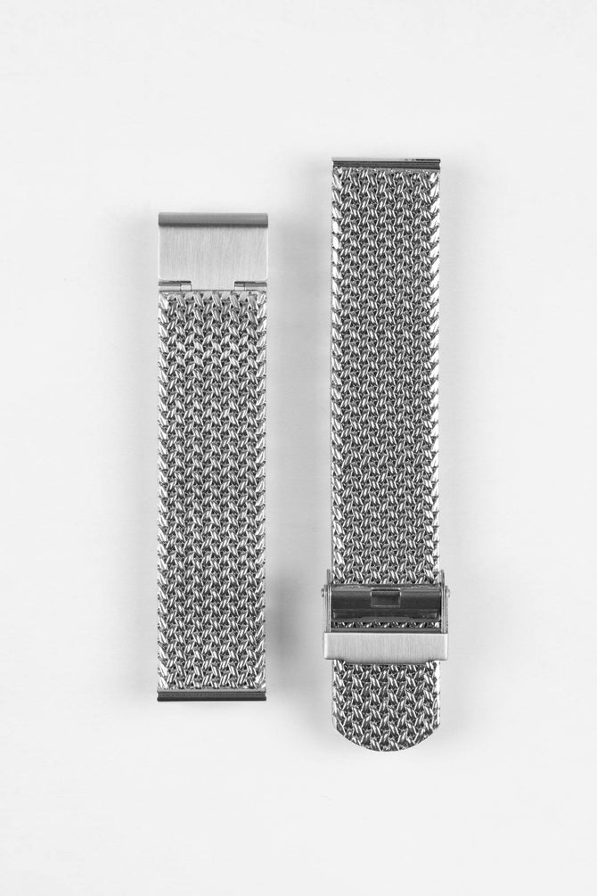Staib SOC 2910 Stainless Steel Polonaise Mesh Watch Bracelet - POLISHED SILVER