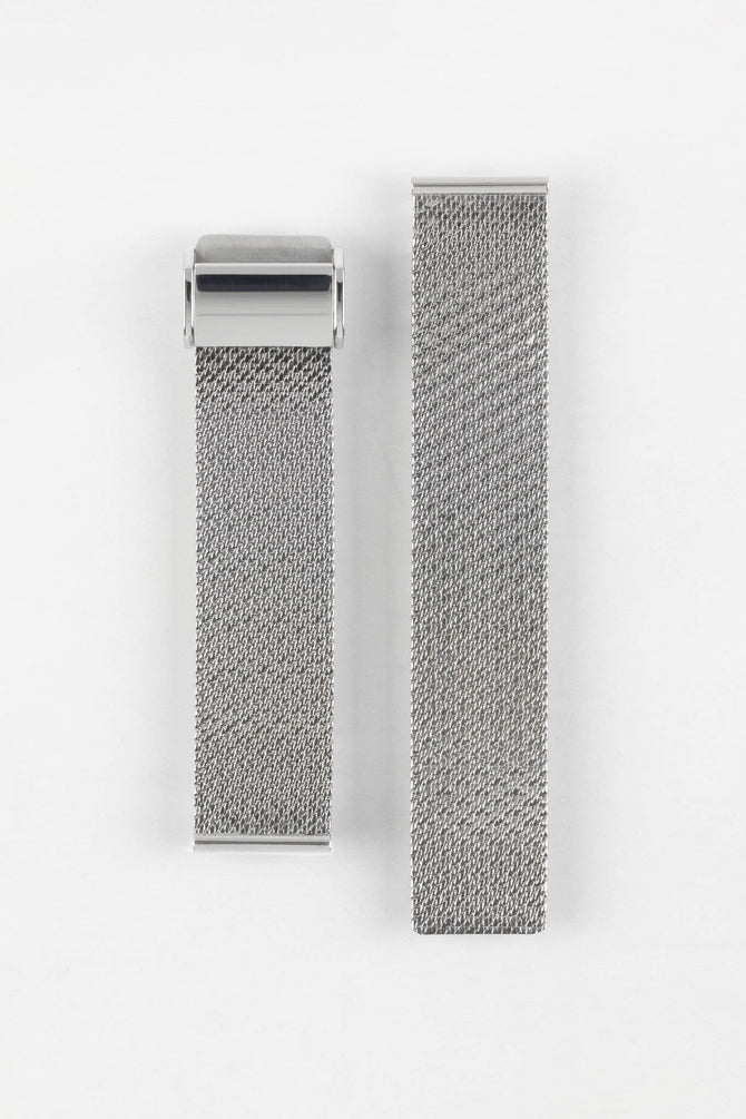 Staib SOC 2912 Stainless Steel High-Frequency Milanaise Mesh Watch Bracelet - POLISHED SILVER