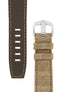 Hirsch Tritone | Nubuck Alligator Beige Leather Watch Strap | HS