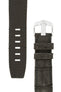 Hirsch Tritone | Nubuck Black Alligator Leather Watch Strap | HS