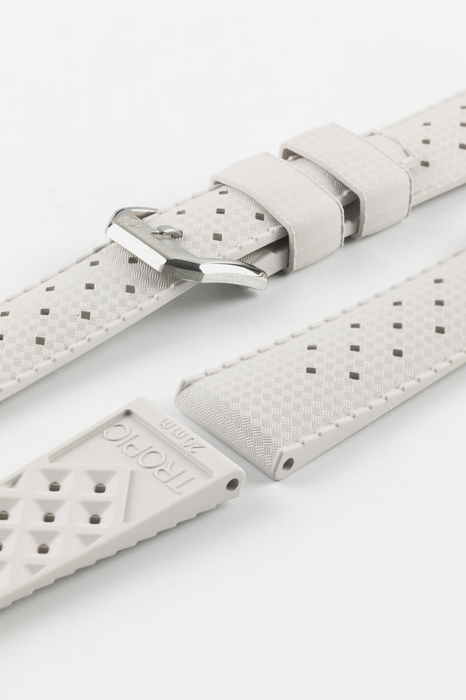 Tropic Rubber Watch Strap in Light Grey | WatchObsession – Watch Obsession